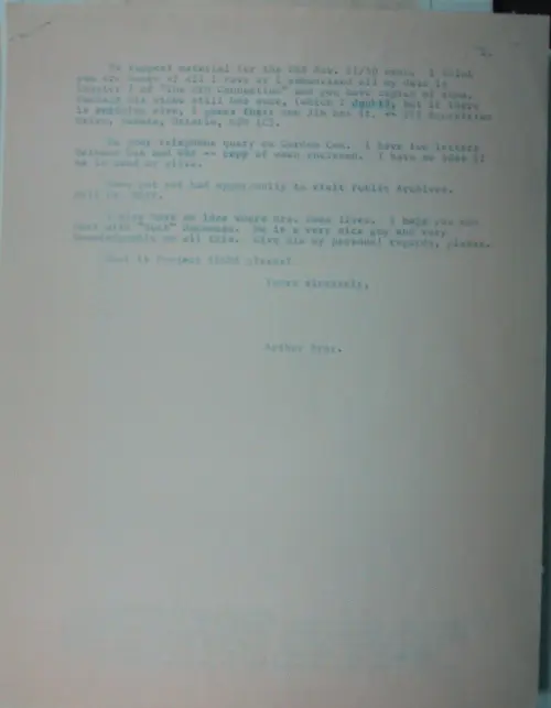 First page of Wilbert Smith Archives Files Box 1131 02 1131-02-p088