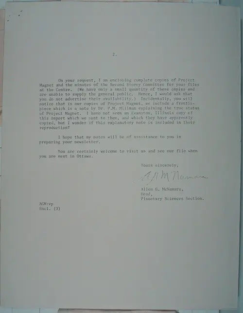 First page of Wilbert Smith Archives Files Box 1131 11 1131-11-p005