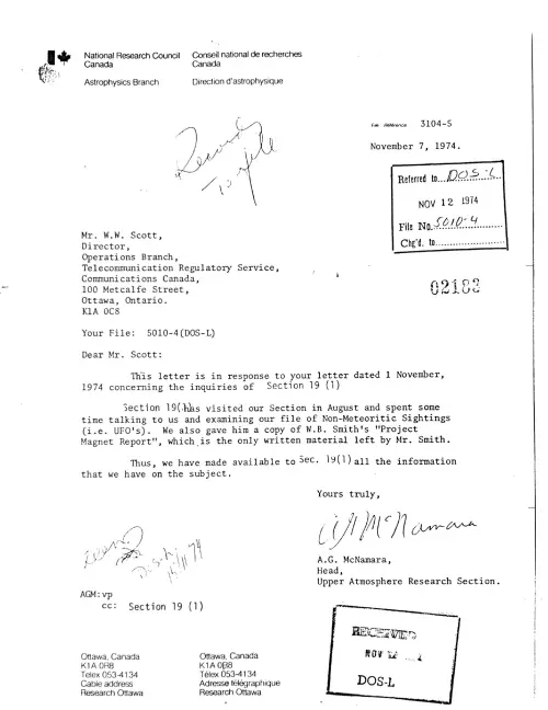 First page of Canada Project Magnet Gov Files Project Magnet Gov Files 2
