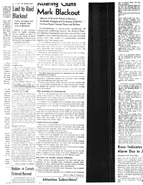 First page of Roosevelt LA 1942 Object