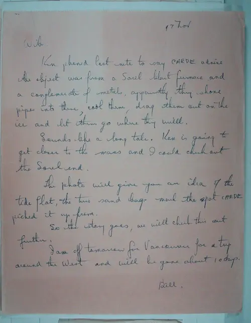First page of Wilbert Smith Archives Files Box 1131 19 1131-19-p279