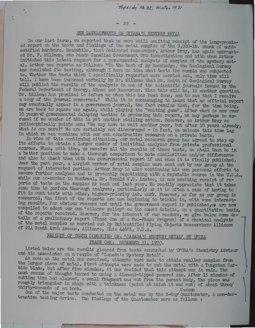First page of Wilbert Smith Archives Files Box 1131 19 1131-19-p087