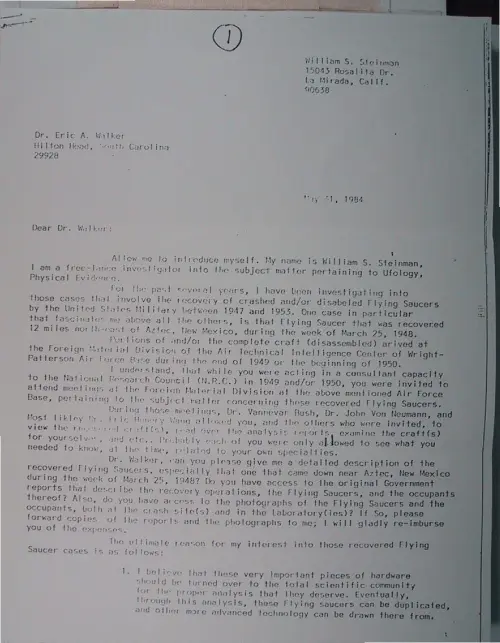 First page of Wilbert Smith Archives Files Box 1131 02 1131-02-p038
