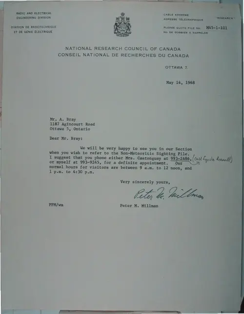 First page of Wilbert Smith Archives Files Box 1131 06 1131-06-p067