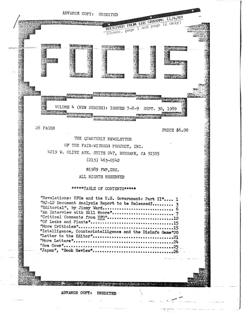 First page of Focus Falcon