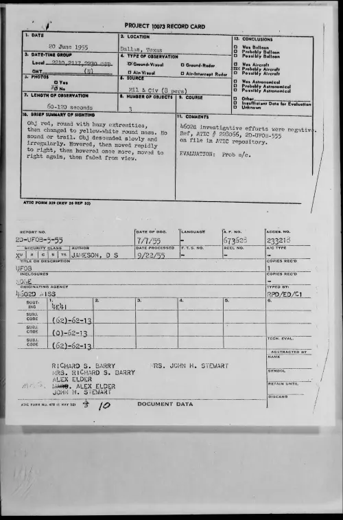 First page of 1955.06 - 6966143 - Dallas, Texas