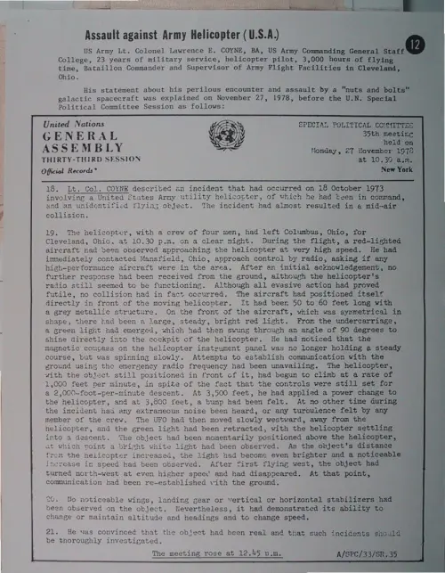 First page of Wilbert Smith Archives Files Box 1130 21 1130-21-p073