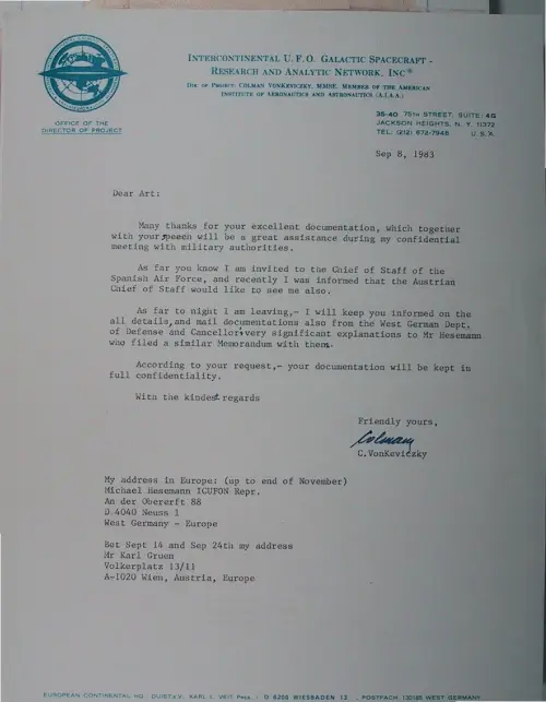 First page of Wilbert Smith Archives Files Box 1130 21 1130-21-p240