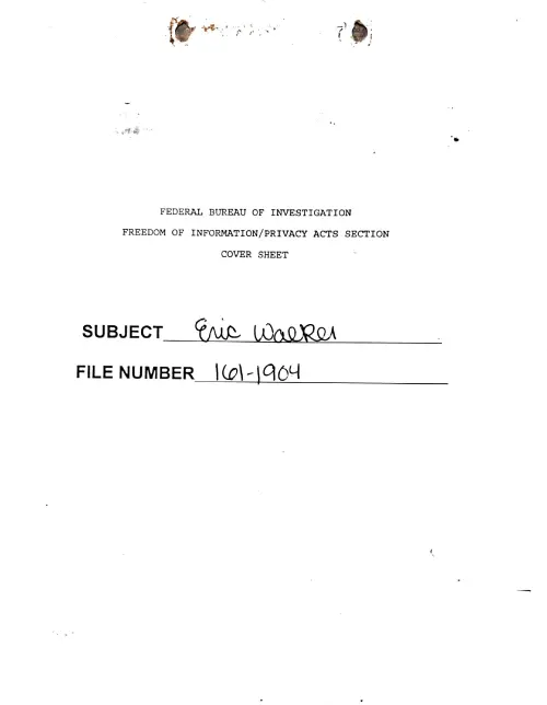 First page of Dr. Eric Walker Dr. Eric Walker 1