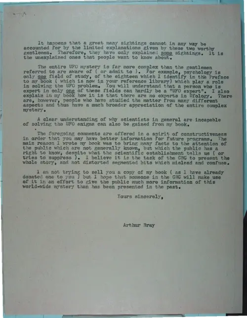 First page of Wilbert Smith Archives Files Box 1131 07 1131-07-p061