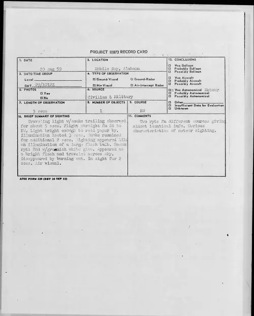 First page of 1959.08 - 8409143 - Mobile Bay, Alabama