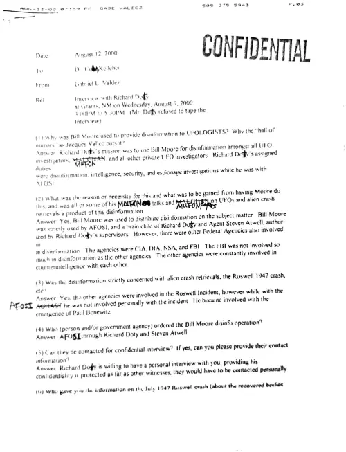 First page of Richard Doty Interview
