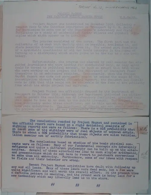 First page of Wilbert Smith Archives Files Box 1131 10 1131-10-p053