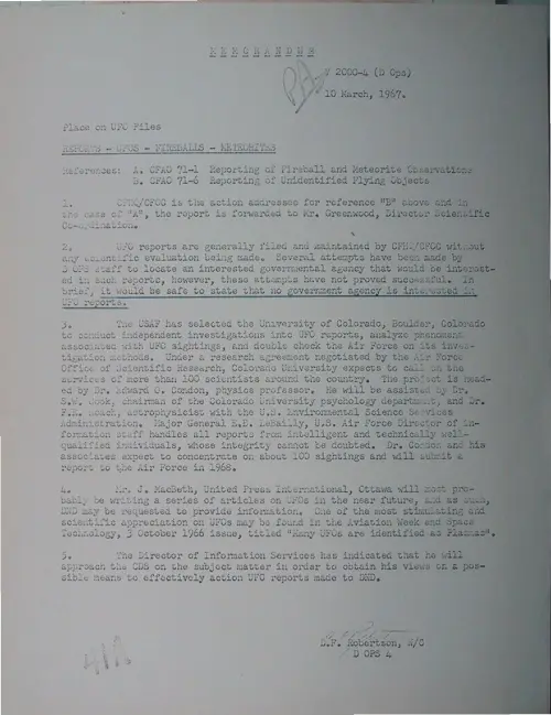 First page of Wilbert Smith Archives Files Box 1130 18 1130-18-p109
