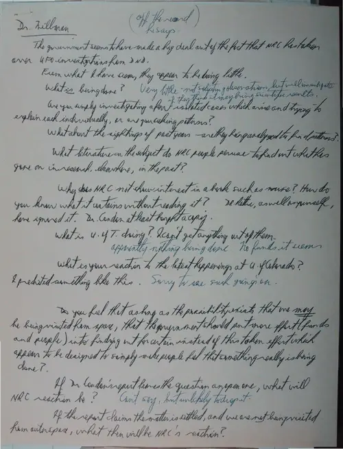 First page of Wilbert Smith Archives Files Box 1130 09 1130-09-p046