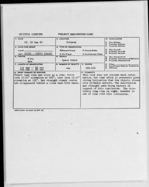 First page of 1960.09 - 8232204 - Okinawa