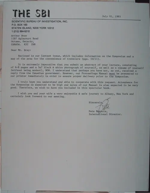 First page of Wilbert Smith Archives Files Box 1131 13 1131-13-p005