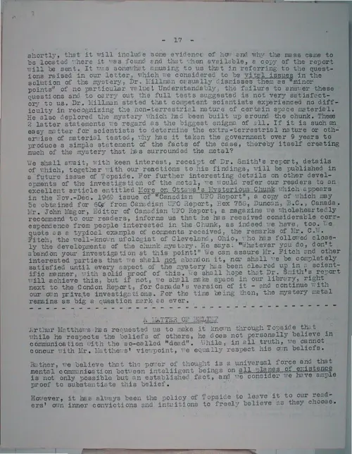 First page of Wilbert Smith Archives Files Box 1131 19 1131-19-p147