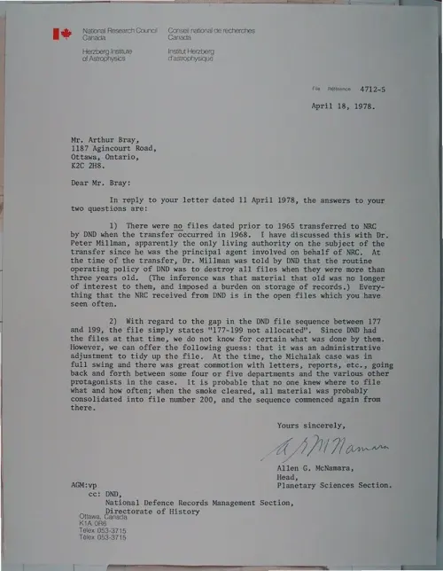 First page of Wilbert Smith Archives Files Box 1131 06 1131-06-p017