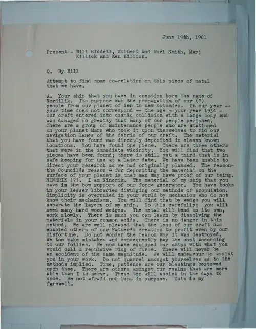 First page of Wilbert Smith Archives Files Box 1131 19 1131-19-p241