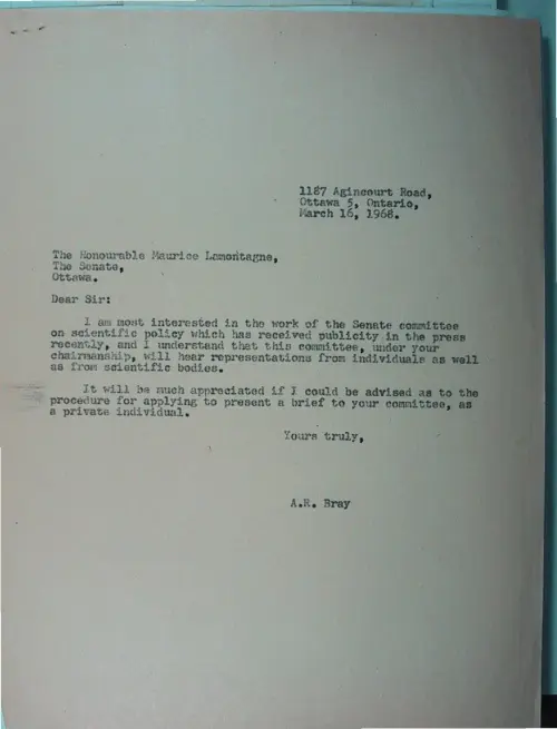 First page of Wilbert Smith Archives Files Box 1130 11 1130-11-p077