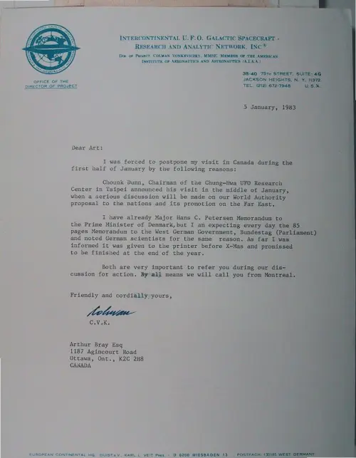 First page of Wilbert Smith Archives Files Box 1130 21 1130-21-p257