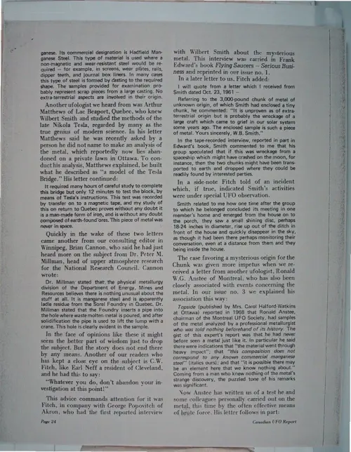 First page of Wilbert Smith Archives Files Box 1131 19 1131-19-p157