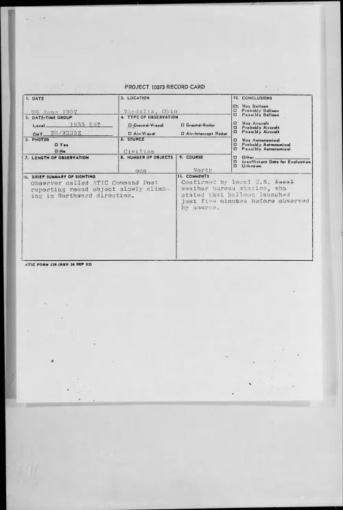 First page of 1957.06 - 6959335 - Vandalia, Ohio