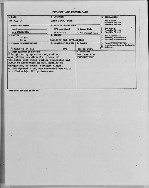 First page of 1955.11 - 7339914 - Lake City, Tenn