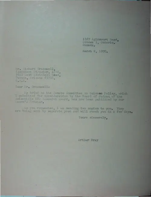 First page of Wilbert Smith Archives Files Box 1130 05 1130-05-p041