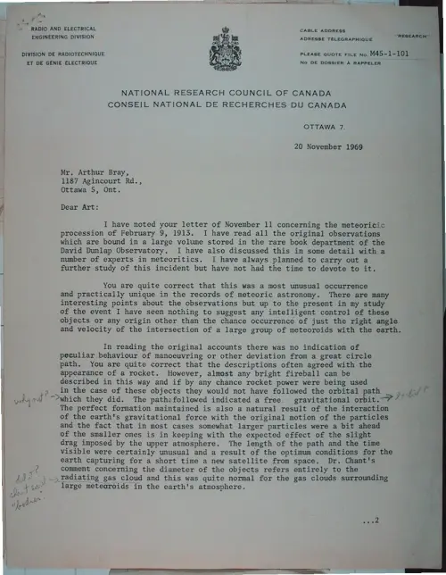 First page of Wilbert Smith Archives Files Box 1131 17 1131-17-p024