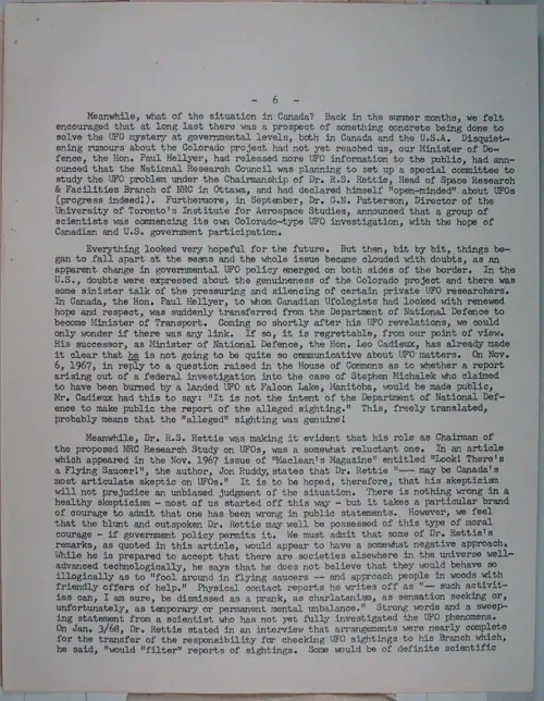 First page of Wilbert Smith Archives Files Box 1131 19 1131-19-p186