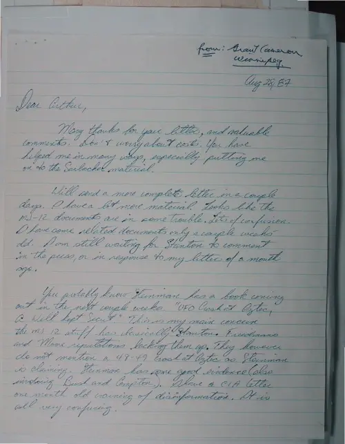First page of Wilbert Smith Archives Files Box 1131 02 1131-02-p125