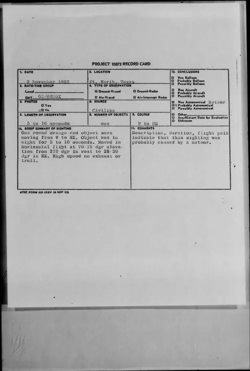 First page of 1957.11 - 7228901 - Ft. Worth, Texas