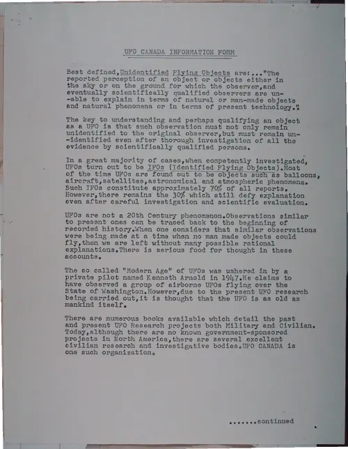 First page of Wilbert Smith Archives Files Box 1131 16 1131-16-p012