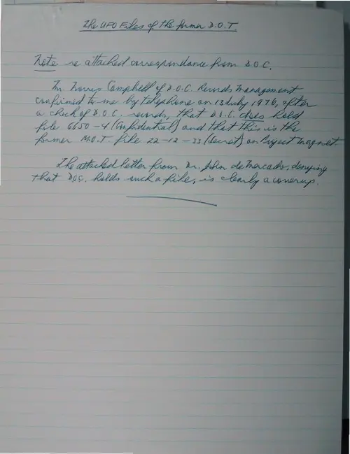 First page of Wilbert Smith Archives Files Box 1130 18 1130-18-p029
