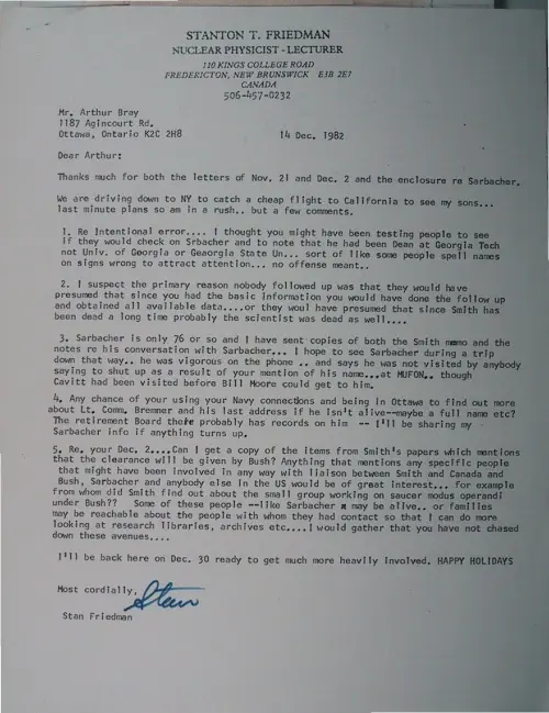 First page of Wilbert Smith Archives Files Box 1130 17 1130-17-p004