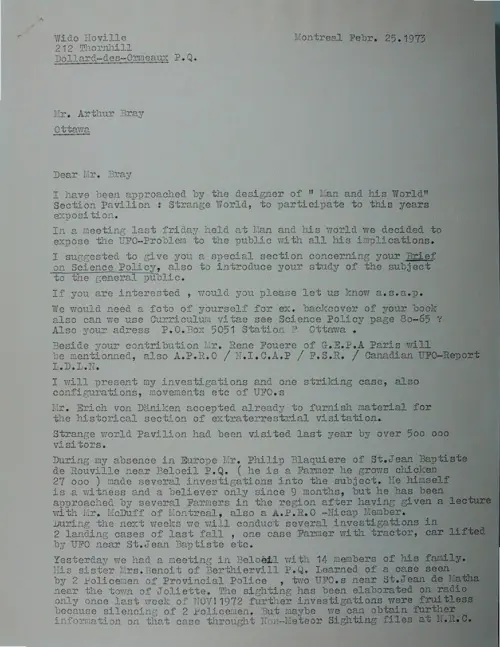 First page of Wilbert Smith Archives Files Box 1130 20 1130-20-p022