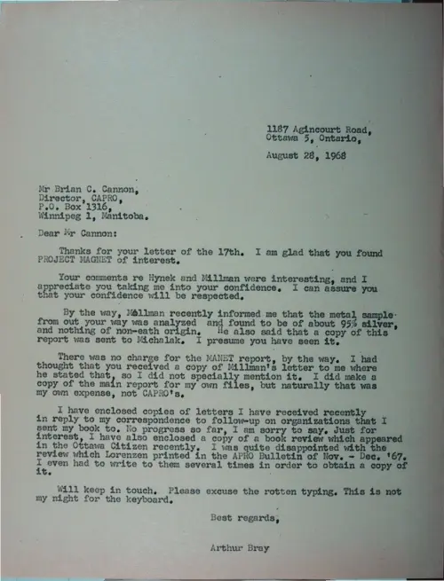 First page of Wilbert Smith Archives Files Box 1130 09 1130-09-p028
