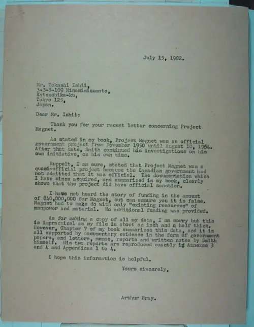 First page of Wilbert Smith Archives Files Box 1131 10 1131-10-p022