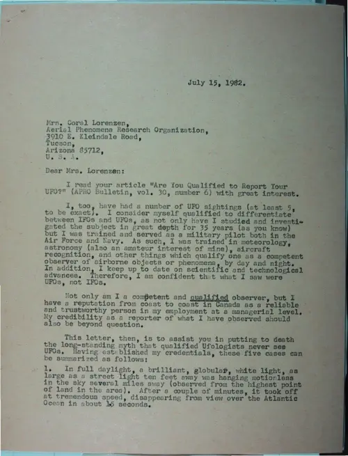 First page of Wilbert Smith Archives Files Box 1130 05 1130-05-p007