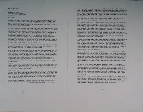 First page of Wilbert Smith Archives Files Box 1131 02 1131-02-p030