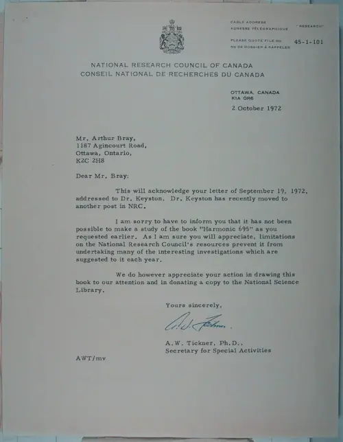 First page of Wilbert Smith Archives Files Box 1131 06 1131-06-p044