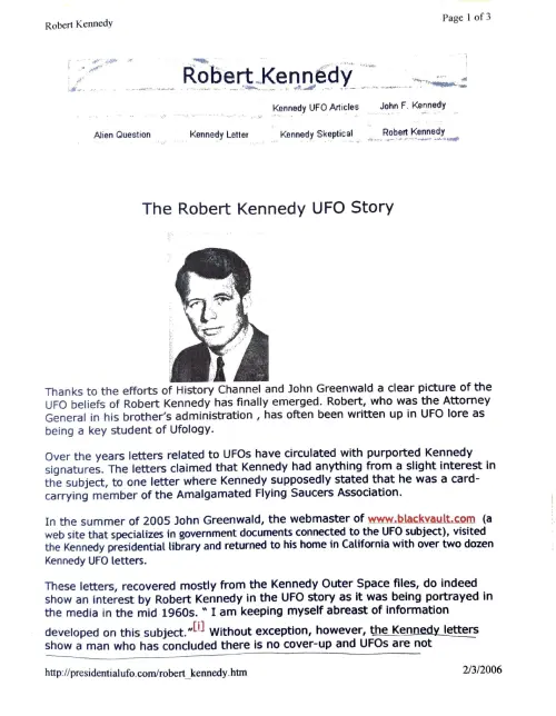First page of Kennedy 2023-11-08 18-21Robert Kennedy Correspondence