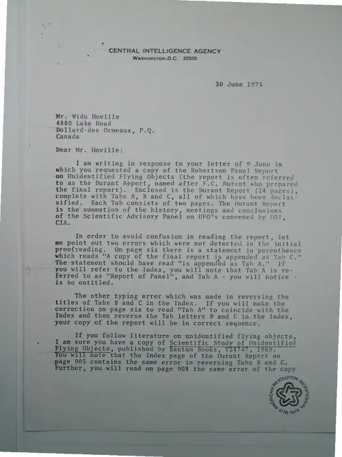 First page of Wilbert Smith Archives Files Box 1136 09 1136-09-p002