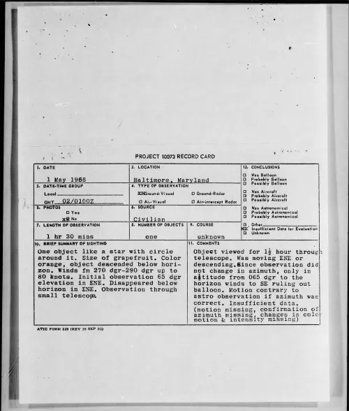 First page of 1956.05 - 6785690 - Baltimore, Maryland