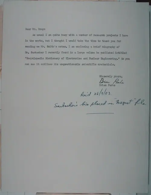 First page of Wilbert Smith Archives Files Box 1131 10 1131-10-p018