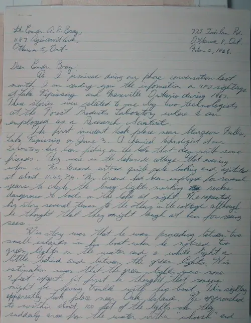 First page of Wilbert Smith Archives Files Box 1131 01 1131-01-p046