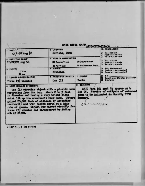 First page of 1956.08 - 7070195 - Juniata, Penn