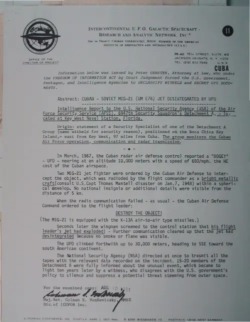 First page of Wilbert Smith Archives Files Box 1130 21 1130-21-p072